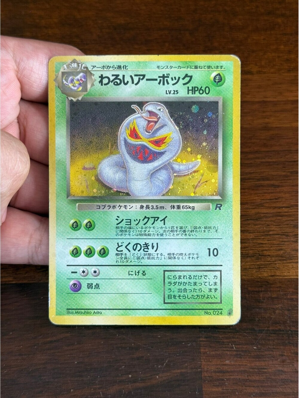 Japanese- Dark Arbok - Rare Holo rocket gang 24